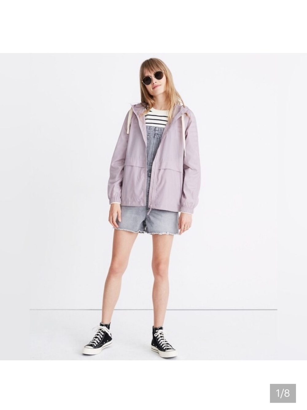 Madewell Lavender Lilac Raincheck  Packable Utility Jacket XL
